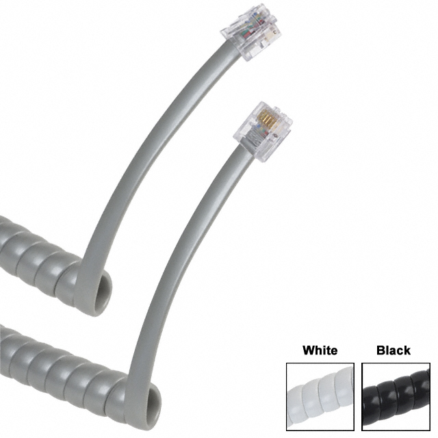 Modular Cable Plug to Plug 6p6c (RJ11, RJ12, RJ14, RJ25) 7.00' (2.13m) Unshielded